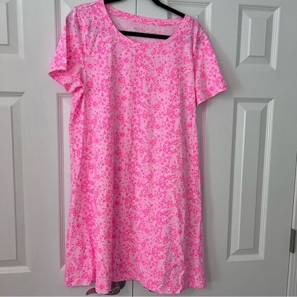 Lilly Pulitzer Cody T-Shirt Dress Pink Shandy Invest A Gator XL - Picture 2 of 10